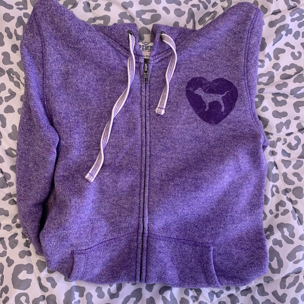 VS Pink distressed hoodie